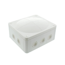 Wiska COMBI Waterproof Junction Box With 5 Pole 10mm Screw Terminal & 10 Self Sealing Cable Inlets IP66 32A White - 10101464