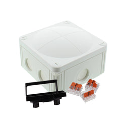 Wiska COMBI White Polypropylene Weatherproof Junction Box With 8 Self Sealing Cable Inlets - 10110873