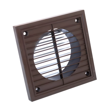 150mm 6 Fixed Louvre Grille - Brown - 1192B