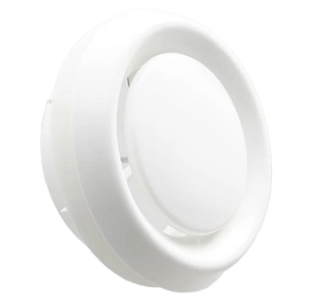 Manrose 100mm/4 Internal Round Circular Air Diffuser with Round Spigot and Adjustable Central Disc - 1250