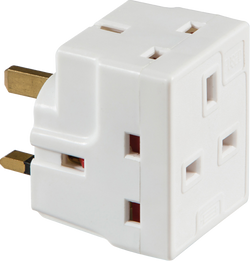 Knightsbridge 13A 3-Way Mains Fused Adaptor - 1375