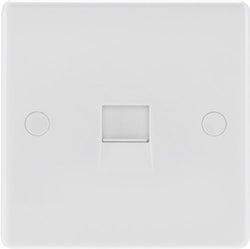 BG 900 Series 1 Gang Slave Telephone Socket - White  - 9BTS-1