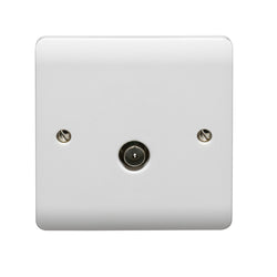 Crabtree Instinct 1 Gang TV Coaxial Socket - White  - CR1314