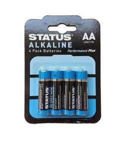 Status Aa Alkaline Batteries 4 Pack Blister Card - SALKAAB4PK20