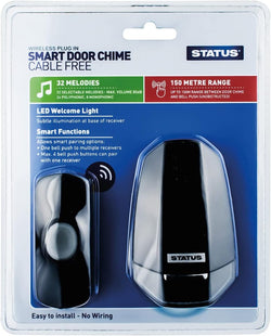 Status Cable Free Plug In Door Chime With Night Light Kit Black - SBPDCNLCF1PK10