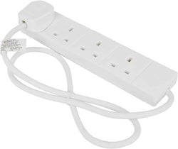 Status 4 Way 5M Extension Socket White