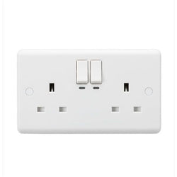 Knightsbridge 13A 2G Remote controlled socket - White - CU9R