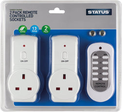 Status Remote Control Socket White - 2 Pack