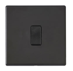 Hamilton Hartland G2 10A 1 Gang Screwless Intermediate Light Switch - Matt Black  - 7G2MBR31BL-B