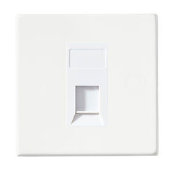 Hamilton Hartland G2 1 Gang Screwless RJ45 CAT6 Data Socket - Unshielded - Matt White  - 7G2MWJ45-C6W