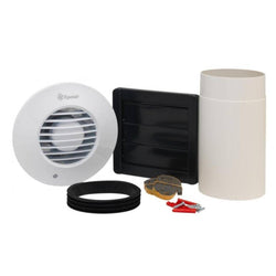 Xpelair DX100R Standard Round Extractor Fan with Wall Kit - 93005AW