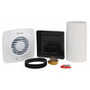 Xpelair DX100TS Timer Square Extractor Fan with Wall Kit (93026AW)