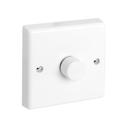 Aurora 1 Gang 2W 250VA Dimmer Switch White - AU-DSP251