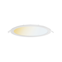 Aurora Slim-Fit 6W IP44 Colour Switchable Round Low Profile Downlight - Matt White - AU-PL06CS