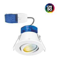 Aurora R6 4W/6W Dimmable IP65 CCT Fast Fix Downlight 3000/4000/5700K - White - AU-R62CWSFFH