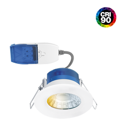 Aurora R6 6W Dimmable IP65 CCT Fast Fix Downlight 3000/4000/5700K - White - AU-R6CSFFH