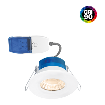 Aurora R6 6W Dimmable IP65 Fast Fix Downlight Cool White - White - AU-R6FFH-40