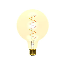 Bell Lighting 4W LED Vintage Soft Coil Vertical Filament Large Globe ES Amber 1800K - BL60021