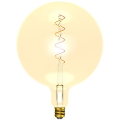 Bell Lighting 4W LED Vintage Soft Coil Vertical Filament Giant Globe ES Amber 1800K - BL60023