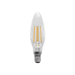 Bell Lighting Aztex 4W LED CRI90 Filament Candle Dimmable SES Clear 2200K - BL60210