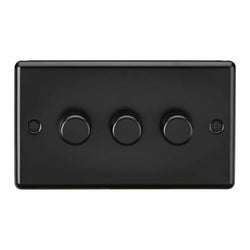 Knightsbridge 3G 2 way 10-200W (5-150W LED) Intelligent dimmer - Matt Black - CL2193MBB