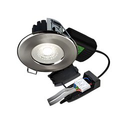 Collingwood H2 Lite 500 CSW Stainless Steel Colour Switchable Dimmable Fixed Wall Controlled LED Downlight - DLT470BS6500