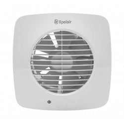 Xpelair DX150HTS Simply Silent 6/150mm Square Extractor Fan w/ Humidistat And Timer - 93076AW