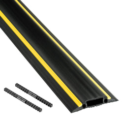 D-Line Medium Duty Linkable Floor Cable Protector - 14 x 83mm x 9m Channel - Black & Yellow  - FC83H-9M