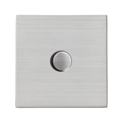 Hamilton Hartland CFX 100W 1 Gang 2 Way Screwless Push Rotary LED Dimmer Switch - Satin Steel   - 74C1XLEDITB100