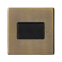 Hamilton Hartland CFX 10A 1 Gang Screwless TP Fan Isolator Switch - Antique Brass/Black Insert  - 79CTPBL-B