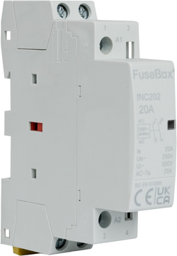 Fusebox 20A 2P N/O Inst Cont 230V (18Mm) - INC202