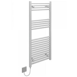 Kudox 150W Straight Electric Towel Rail 400x700mm, White - KTR150STR4X7W - 345272