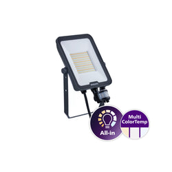 Philips Ledinaire Gen3 50W IP65 Floodlight Black, Colour Selectable with PIR