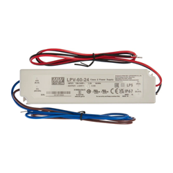 LuxLite 60W Constant Voltage Driver 24V, IP67 - LPV-60-24