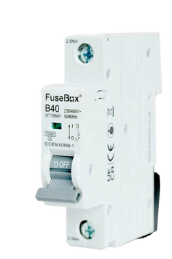 FuseBox TPN 40A B Curve 1P MCB, 10KA - MT10B401