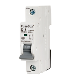 FuseBox TPN 16A D CURVE MCB 10kA 1P