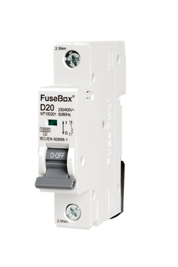 FuseBox TPN 20A D CURVE MCB 10kA 1P