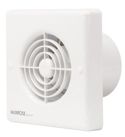 Manrose 4.8W Quiet Axial Bathroom Extractor Fan with Timer - QF100T