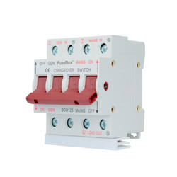 Fusebox 125A Changeover Switch (1P+N) + Busbar - SCO125SWB