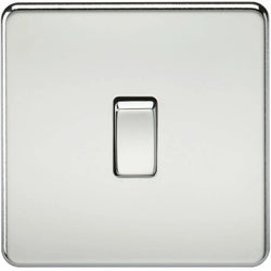 Knightsbridge Screwless 10AX 1G Intermediate Switch - Polished Chrome - SF1200PC