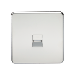 Knightsbridge Screwless Telephone Extension Socket - Polished Chrome - SF7400PC