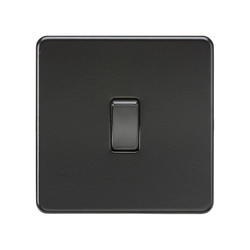 Knightsbridge Screwless 20A 1G DP Switch - Matt Black - SF8341MBB