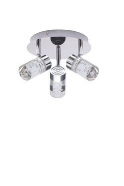 Forum Felix Bubble 15W 3 Plate Ceiling Light - Chrome - SPA-31735-CHR