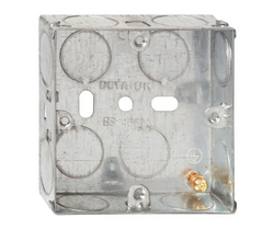 Deta 1 Gang 25mm Metal Back Box - DB162