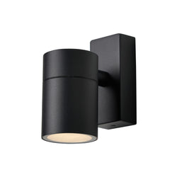 Forum Leto Fixed Wall GU10 Downlight IP44 Black - ZN-37940-BLK