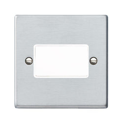 Hamilton Hartland 10A 1 Gang Triple Pole Fan Isolator Switch - Satin Chrome with White Insert  - 76TPWH-W