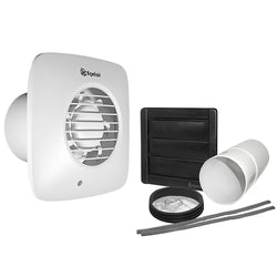 Xpelair DX100PIRS Square PIR Control Extractor Fan with Wall Kit (93030AW)