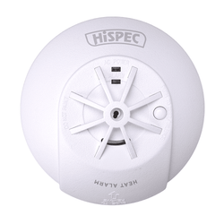 Hispec Mains Heat Alarm - Fast Fix Base w/10yr lithium - HSSA/HE/FF10