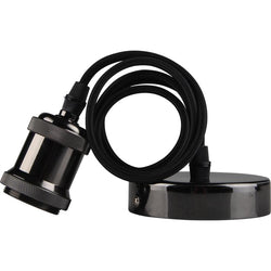 Kosnic 60w Black/Chrome Calla Cable Set E27 - CAL-BCH/E27