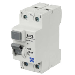 Lewden 40A 2 Pole 30mA Type A 6KA RCD - 40-30-2A